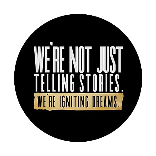 Not Just Telling Stories We're Igniting Dreams Dhar Mann Fam PopSockets Swappable PopGrip, Black - Image 3