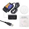محول USB OBD2 ، الماسح الضوئي الصغير أداة المسح التشخيصي التلقائي OBD ii الماسح الضوئي محول رمز السيارة لنظام التشغيل Windows