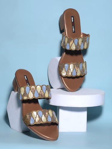 Image of Marie Claire LOLA Block Mule E Women Mule Sandals in Brown