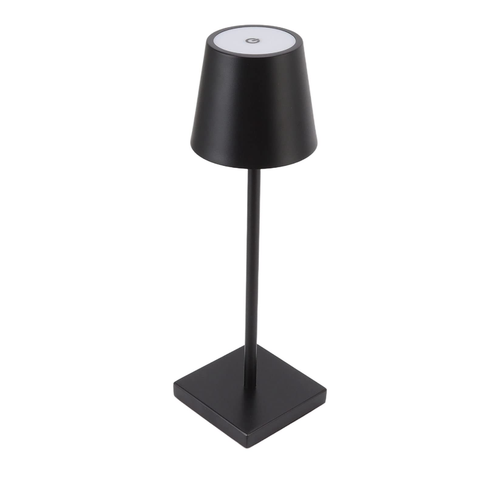 Lámpara de mesa LED de metal portátil, lámpara de escritorio de metal inalámbrica, lámpara táctil LED moderna, simple, recargable, alto brillo, interruptor táctil regulable, lámpara de me