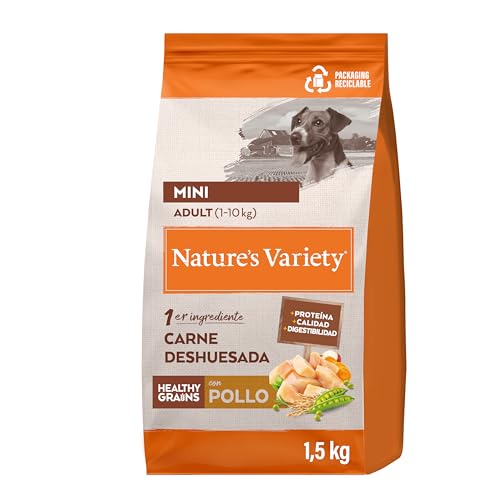 Nature's Variety Healthy Grains Pienso para Perros Adultos con Mini con Pollo - 1,5kg