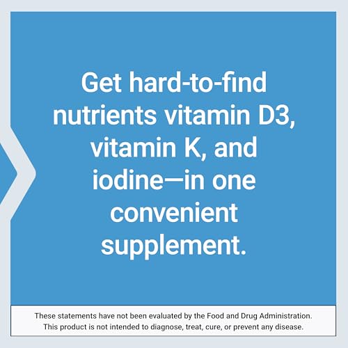 Life Extension Vitamins D and K with Sea-Iodine for Thyroid, 60 Capsules - image 4