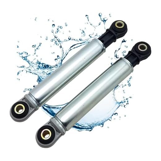 LICHTBLAU 2x SUSPA Stoßdämpfer für Miele Waschmaschine Farbe Silber I Vibrationsdämpfer 8mm Bohrung 120N passend für Teile-Nr. 4500826 4151285 I Ersatzteil Waschmaschinendämpfer