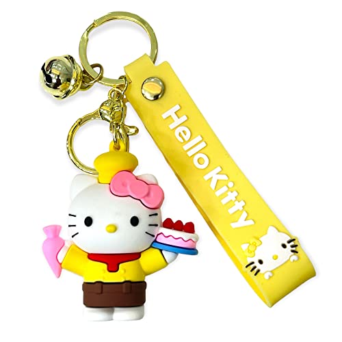 Image of AUGEN Hello Kitty 4 Action Figure Keychain Limited Edition for Car, Decoration, Cake, Office Desk & Study Table (Pack of 1)