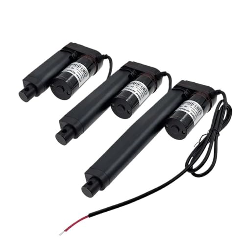 Actuador lineal eléctrico de 24V y 100mm de carrera para motor de 300N en color negro