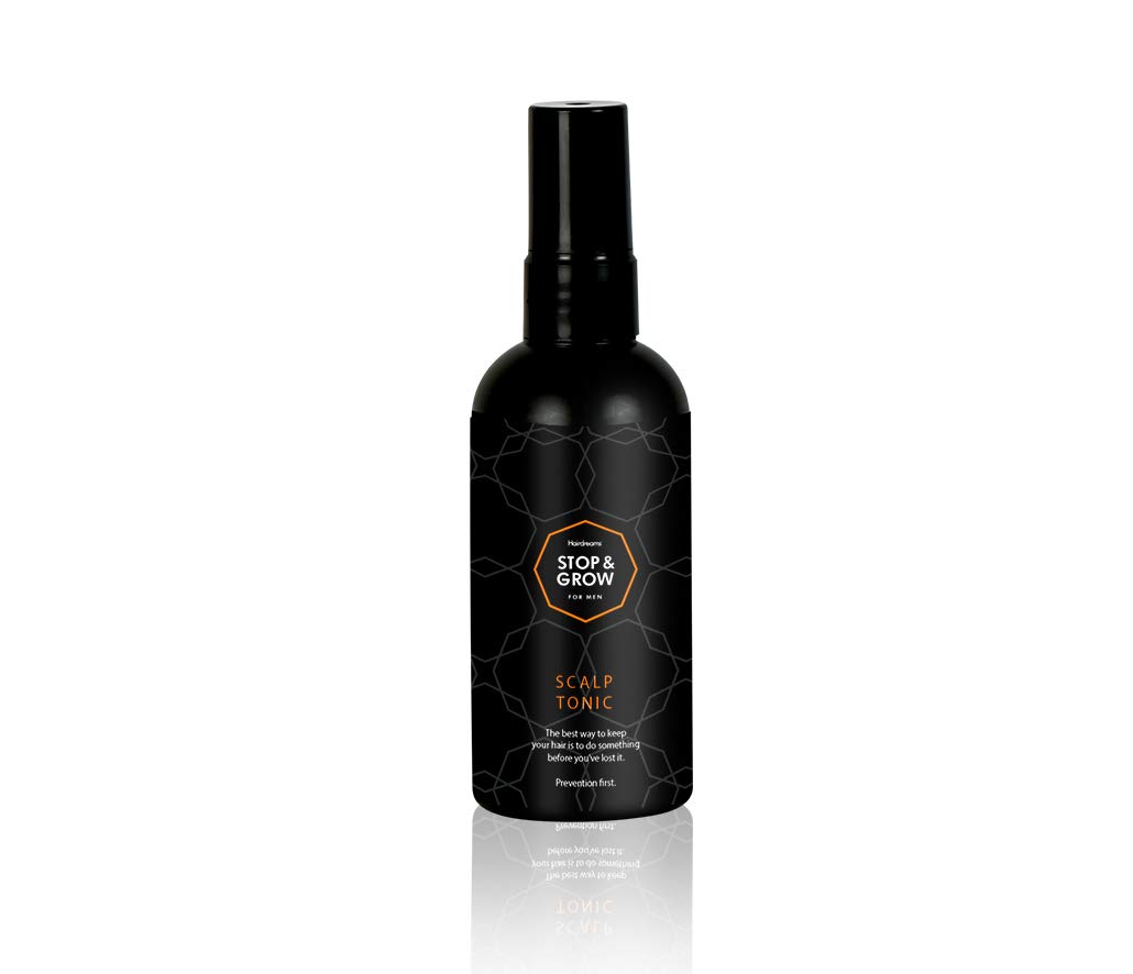 Hairdreams Stop & Grow Men Scalp Tonic prévient la chute de cheveux héréditaire chez les hommes jusqu'à 14 000 nouveaux cheveux en trois mois