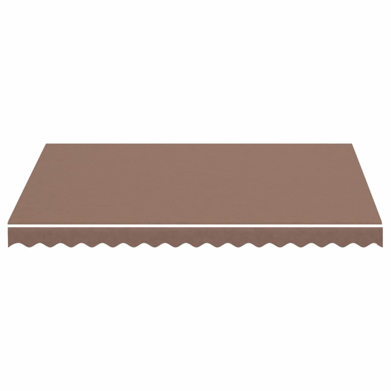 Waterdichte zonneschermluifel, vervangende stof, scheurvast met volant, 350 x 250 cm, oranje en wit, buitenaccessoire voor luifels en terrasschermen