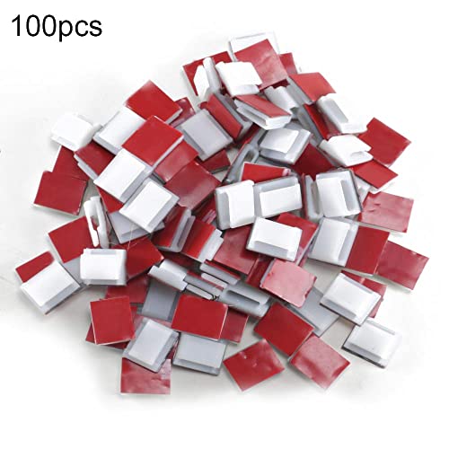 Strip Light Mounting Clips Manyee Adhesive Cable Clips Strip Light Holder Bracket 100Pcs Clamps Wire Management Cord Organizer For 10Mm(3/8") Wide Strip Light Car Wire Ties Office Home #TOP6