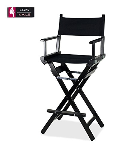 Crisnails ® Silla Maquillaje Peluqueria Aluminio Silla Portátil Adecuada para Maquillaje...