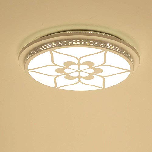 Plafonnier LED circulaire 50cm blanc pour salon et enfants