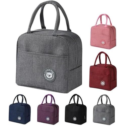Bolsa Lancheira Térmica Com Alça Para Marmita quente e frio Trabalho Passeios Escola (rosa)