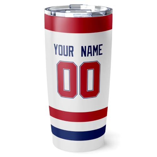 Image of ANTKING Montreal Tumbler 20oz Custom Name Number Travel Mug Gifts | Stainless Steel Insulated Coffee Cup for Men Women