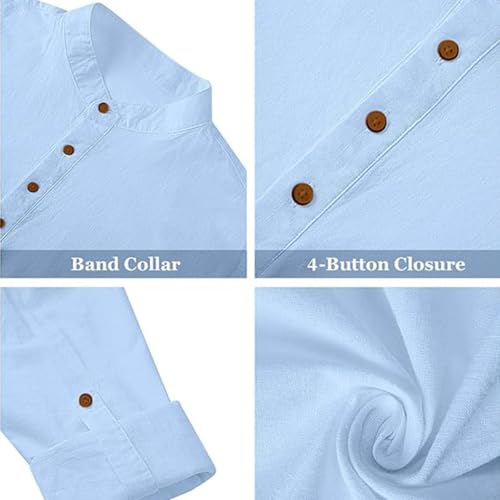 Image of Beige Color Cotton Blend Mandarin Neck Short Kurta Straight Kurta for Men (S)