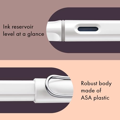 Image of Lamy Safari White Fountain Pen Medium Nib with T10 Blue cartridge and Z28 Convertor