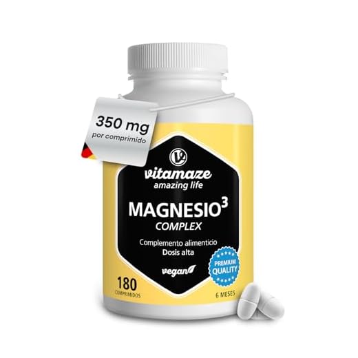 Complexe de Magnésium³ 350 mg de magnésium élémentaire 180 comprimés vegans – citrate de magnésium + carbonat de magnésium + oxyde de magnésium – excélente biodisponibilité sans stéarate de magnésium
