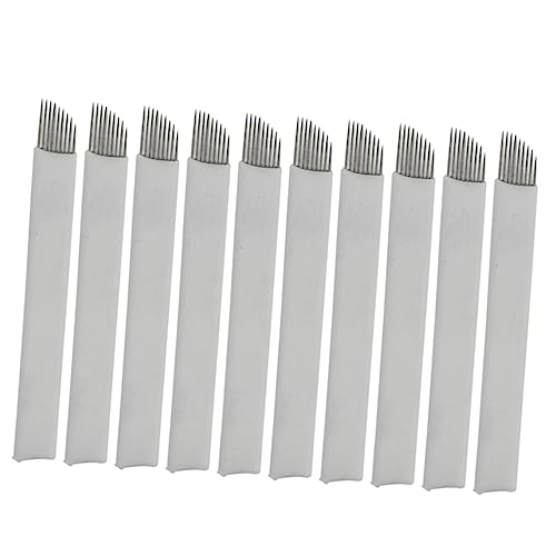 Healeved 50 Piezas 9 Cuchillas De Agujas Para Cejas Cuchillas Microblading
