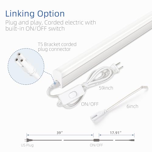 Image of LED Shop Light 3FT, 15W 6000K 1500lm (Pack of 2)