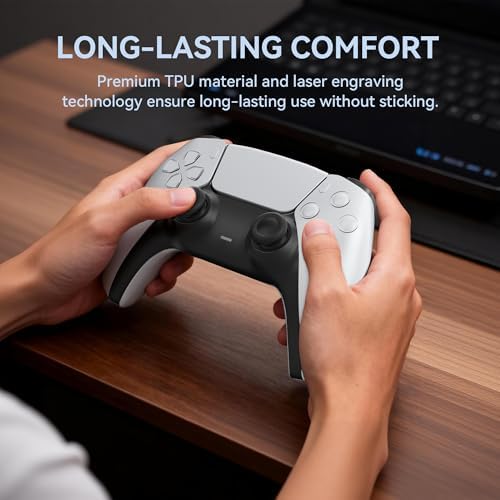 12-Pack Black Joystick Replacement Caps Compatible with PS4/PS5 - Non-Slip, Anti-Glue, Fingerprint-Proof Compatible with for Someone - 4