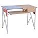 Produktbild HOMCOM Computertisch PC-Tisch mit Tastaturauszug Schublade Schreibtisch Arbeitstisch Bürotisch MDF + Metall + Hartglas Mehrfarbig 105 x 55 x 75 cm