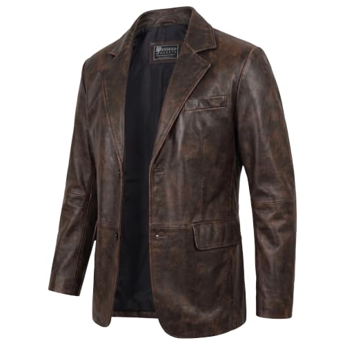 Image of Suede Leather Blazer for Men Suede Sport Coat for Men Blazer Suede Leather Jacket Blazer Coat for Men