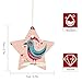 Bird Vector Illustration Christmas Tree Ornaments Star Shape Ceramic Xmas Tree Hanging Pendants Christmas Tree Decorations for Xmas Family Party Holiday Decorative