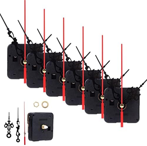 TUANTUAN 6 PCS Clock Mechanism Kit Quartz Clock Movements Mechanism Parts Wall Clock Cross Stitch DIY Repair Parts Kit Replacement