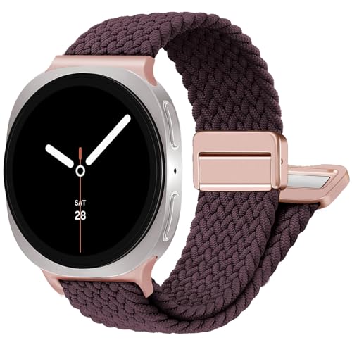 Image of BXUXOHS Magnetic Nylon Bands for Samsung Galaxy Watch 8 Band /Galaxy Watch 8 Classic,Braided Elastic Fabric No Gap Sport Strap for Galaxy Watch 8 /8 Classic 40mm 44mm 46mm men /women