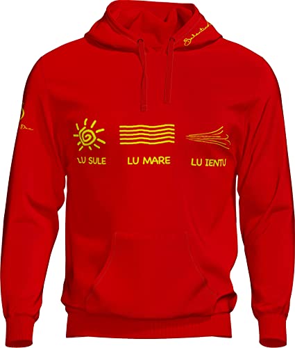 Sweat à capuche Salento rouge XXL : le hoodie homme confort grand format