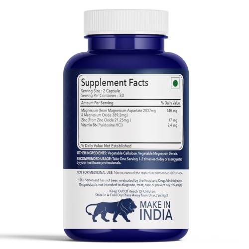 Image of ZMA Pro+ 60 Capsules - Zinc Magnesium Aspartate with Vitamin B6 - Muscle Recovery,Immune Booster, Testosterone Support & Energy Metabolism - Supplement for Men & Athletes