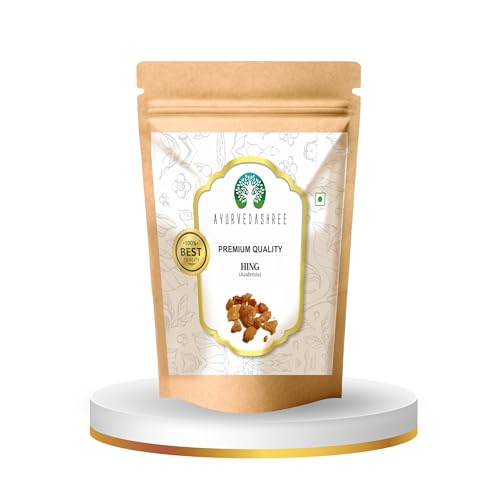 AYURVEDASHREE Asafoetida Hing (Premium) 50g | Heeng | Gluten Free | 100% Natural | Asafoetida Indian Spice | Non-GMO | Flavour