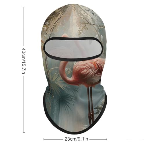 Balaclava Mask for Men Ski Mask for Women Beautiful Peach Flamingo Full Face Mask Face Cover for Cycling miniatura 2