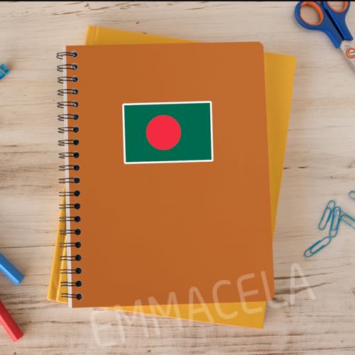 Image of (3PCS) Bangladesh Flag stickers, Countries Flag Stickers - Waterproof Vinyl Decals For Laptops, Tumblers, Water Bottles, Books, Scrapbooks, Size 3 x 2 Inch