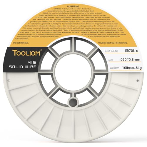 Image of TOOLIOM ER70S-6 0.030 inch Mild Steel MIG Welding Wire 10LB 2PCS | High manganese & silicon for strong welds, minimal spatter, smooth feeding