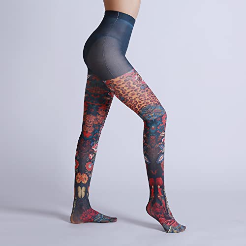 Image of Sahabowi Women Tights, Sheer High Waist Pantyhose, Vintage Control Top Stockings