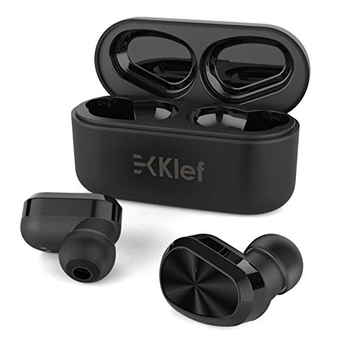 Image of Klef TWS True Wireless Bluetooth 5.0 Ipx7 in-Ear Headphones /Headset /Earphones with Handsfree Mic (Matt Black)