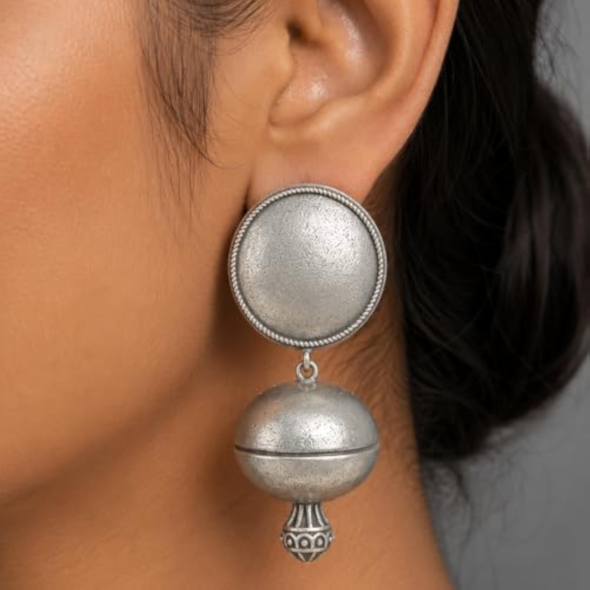 Oxidised German Silver Drop & Dangler Earrings for Women