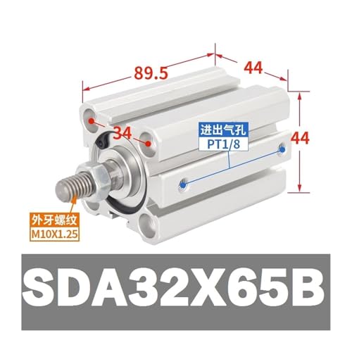 Cylindre mince SDA32X65B pour résoudre les manques de place de montage - 3