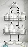 Maxgeen Organizador de Ducha Colgante,Repisa para Baño Sin Taladro,Estante Organizador Baño de 3 Niveles, de Regadera con...