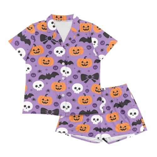 Image of Women's Short Sleeve Sleepwear Pajamas Nightwear with Pockets