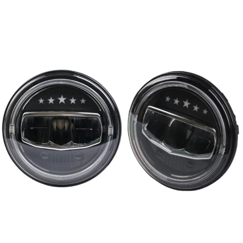 Faros Delanteros para Jeep para Wrangler TJ JK para Rubicon 1997-2017 para Lada para Niva 4X4 Urban Car Faros Delanteros LED Halo De 7 Pulgadas Faros Delanteros Conjunto(Star Style)