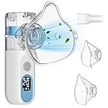 Nebuliser Machine for Adults - Handheld Mesh Nebulizer Machine for Adults & Kids, Rechargeable Self-Cleaning & Advanced Digital Display Nebulizer with Adjustable Mist for Household and Travel Use