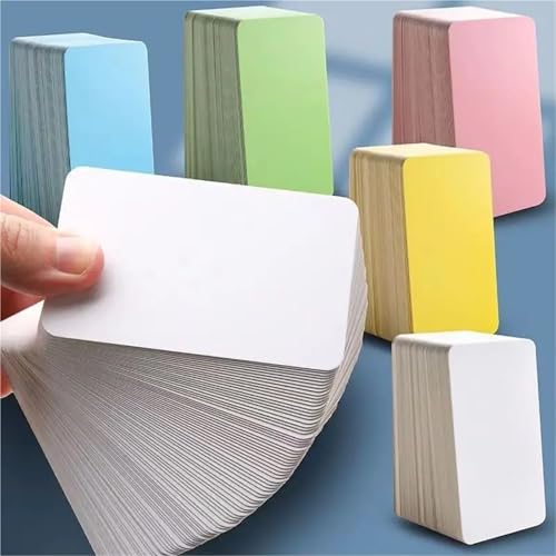 Tarjetas de papel kraft en blanco (1000 unidades) ideales para tarjetas de visita y notas 2