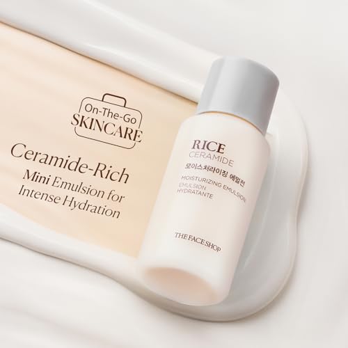 Image of The Face Shop Rice & Ceramide Face Cream 34ml | Barrier Repair Moisturizer for Dry Skin, Intense Hydration & Strengthening | 12Hr Moisture Lock | Korean Skincare