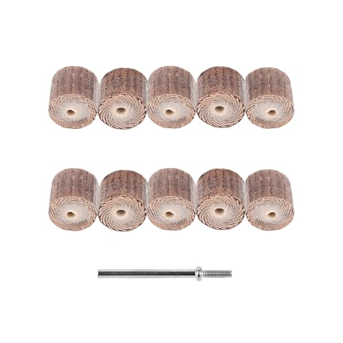 10Pcs Sanding Sandpaper Flap Wheel Disc Brush Bit Grinding Polishing Tool Sander Drill Sanding Flap Wheel Coarse for Dremel Rotary Set Grit #120 with 3mm Mandrel Shank