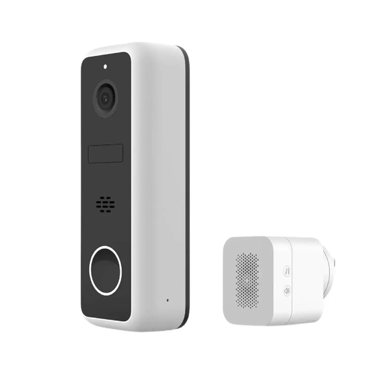 Daewoo Visiophone connecté WiFi avec Sonnette DB502W - Détection de Mouvement, Batterie intégrée - Répondez aux visiteurs de Puis Votre téléphone - Compatible avec Amazon Alexa, l’Assistant Google