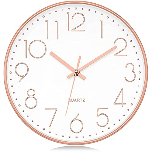 Opiniones y reviews de Relojes de pared al mejor precio. 41 Reloj de Pared de Cuarzo silencioso,Reloj de Pared Moderno, 12 Pulgadas Grandes Decorativos Silencioso Interior Reloj de Cuarzo de Cuarzo Redondo No-Ticking, Fácil de Leer, para...