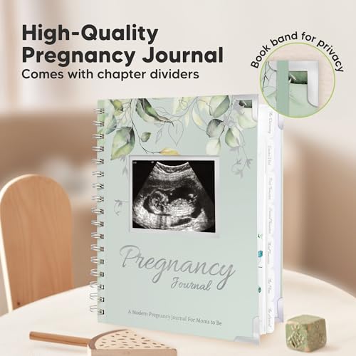 Pregnancy Journal Memory Book - 90 Pages Hardcover Pregnancy Book, Pregnancy Planner, Pregnancy Journals for First Time Moms, Baby Memory Book, Mom Book Diary, Ultrasound Baby Book Memory (Sage)
