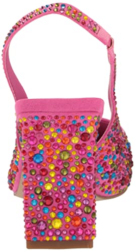 Franco Sarto Womens Averie Pointed Toe Slingback High Heel Pump, Pink Jeweled Microfiber, 9 #TOP2