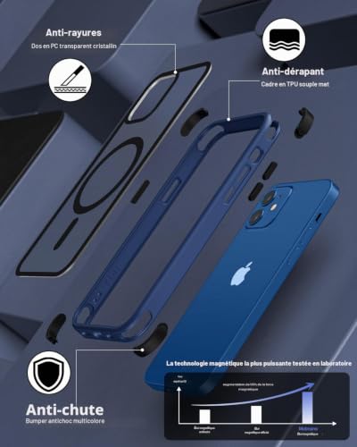 Coque iPhone 12 Pro anti rayures et chocs MobNano pour éviter les bris d'écran