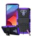 Phone Case Compatible with LG G5 Heavy Duty Armour Case for Shockproof Kickstand Case with Hard Shell Silicone Case Tough Strong Lightweight - Purple